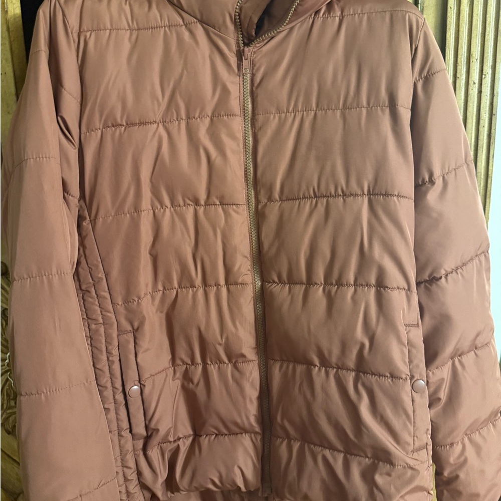 Rose Color Puffer Jacket